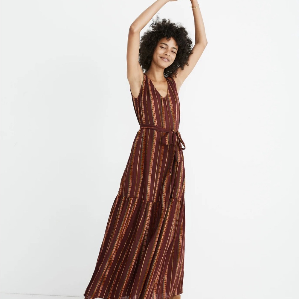 Ace & Jig Julien Dress in Garnet textile